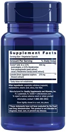 Life Extension Testosterone Elite – Testosterone Production Support Supplement for Men - with Luteolin, Pomegranate and Cacao Seed Extract – Gluten-Free, Non-GMO, Vegetarian – 30 Capsules