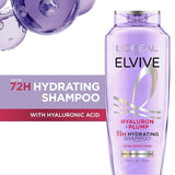 L'Oréal Paris Elvive Hyaluron Plump Hydrating Shampoo, Dehydrated Hair, 12.6 oz, Paraben-Free