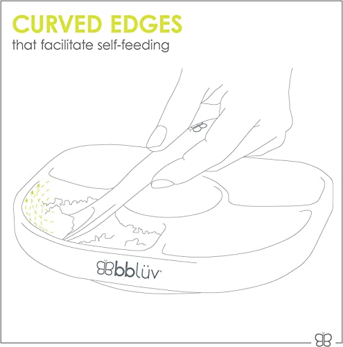 bblüv Yumi Anti-Spill Silicone Plate & Spoon Set for Mess-Free Feeding