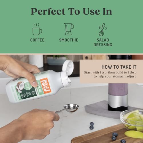 Bulletproof Single Upgraded MCT Oil, 16 oz | Pure Brain-Boosting C8 & C10 MCTs