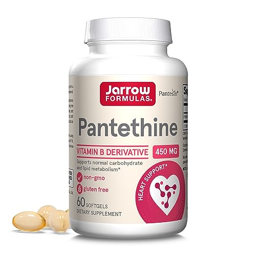 Jarrow Formulas Pantethine 450mg - 60 Soft Gels for Cardiovascular Health
