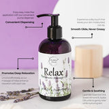 Brookethorne Naturals Relax Therapeutic Body Massage Oil 8oz - Sore Muscle Relief