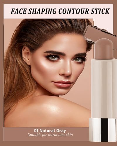 ALMEKAQUZ 2 Colors Cream Contour Stick - Cool & Warm Toned Bronzer | Matte Finish, Waterproof & Long-Lasting, Blendable & Smooth