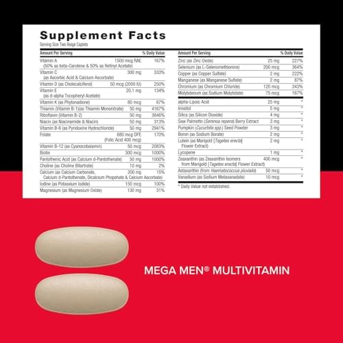 GNC Mega Men Healthy Testosterone Program, Complete Nutrition 4 Products in 1, Boost Free and Total Testosterone, Blood Flow, 30 Daily Packs