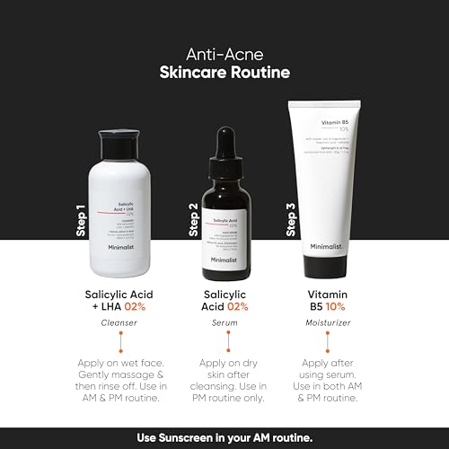 Minimalist 2% Salicylic Acid Serum - BHA Exfoliant for Oily Skin, Acne & Blackheads, 30ml