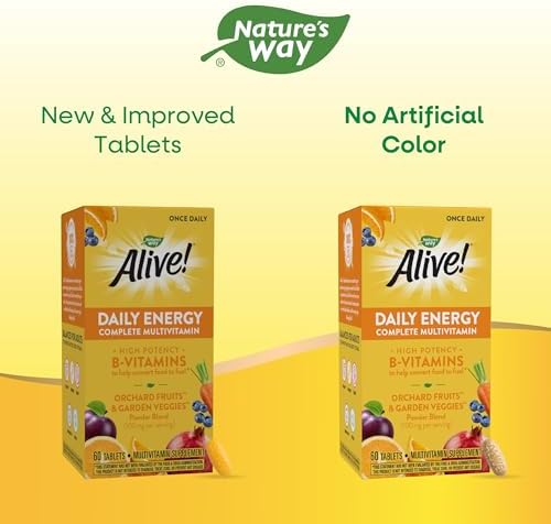 Nature’s Way Alive! Daily Energy Multivitamin 22 Vitamins and Minerals 60 Tablets