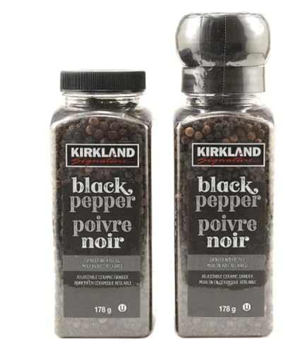 Kirkland Signature Fresh Ground Black Pepper Grinder with Refill (357g)