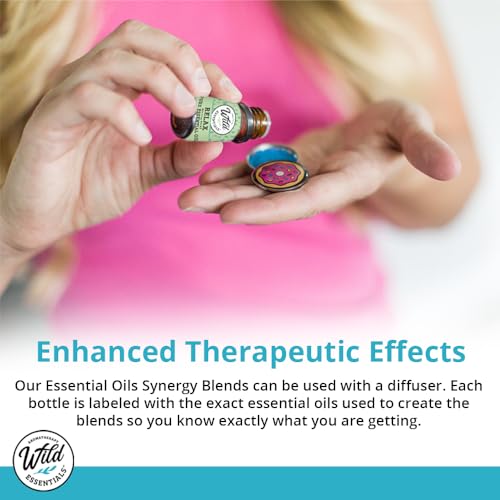 Wild Essentials Focus 100% Pure Essential Oil Synergy Blend - 2 Pack 10ml for Mental Clarity & Concentration