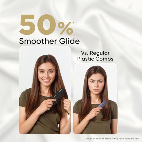 Vega Large Black Shampoo Comb for Deep Cleansing and Detangling