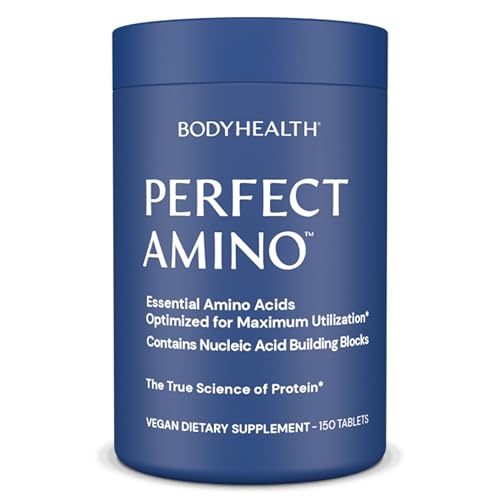 BodyHealth PerfectAmino Tablets: All 8 Essential Amino Acids + BCAAs for Muscle, Recovery & Strength