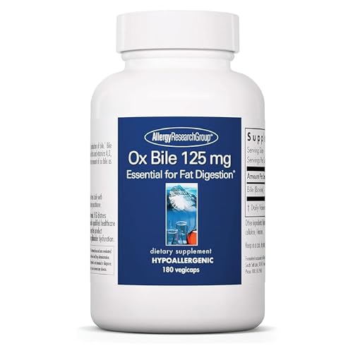 Allergy Research Group Ox Bile 125mg - 180 Vegicaps - Digestive Support & Bile Health