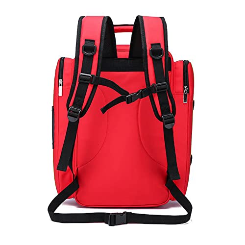 First Aid Bag Empty Professional Haversack with Dividers - Home Health Nurse & Community Care Kit