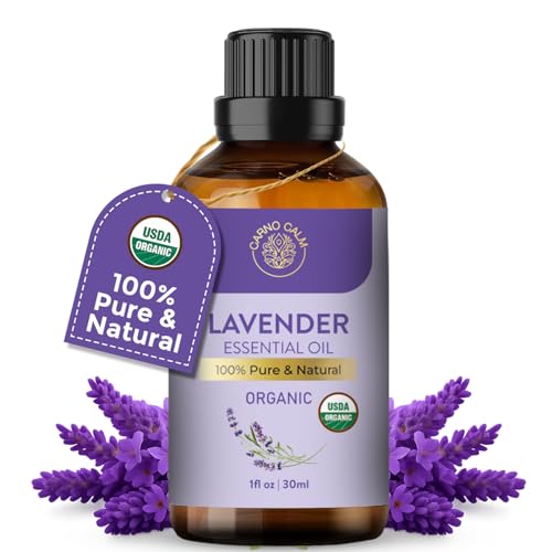 USDA Certified 100% Pure Organic Lavender Essential Oil (30ml) - For Aromatherapy, Sleep & Skin