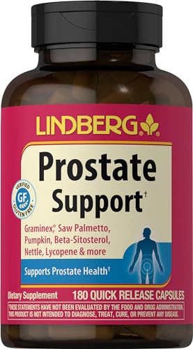 Lindberg Prostate Support Formula - 180 Capsules with Saw Palmetto & Beta-Sitosterol
