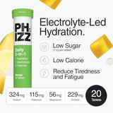 Phizz Electrolytes Hydration Tablets - Mango - 20 Effervescent Tablets with 18 Vitamins & Minerals