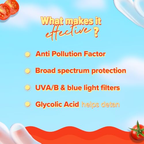 Aqualogica Detan+ Dewy Sunscreen SPF 50+ PA++++ | Blue Light & Pollution Protection | Glycolic & Hyaluronic Acid | No White Cast | 80g