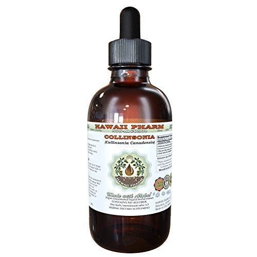 Hawaii Pharm Collinsonia Liquid Extract - Alcohol-Free Dried Root Glycerite 2 oz