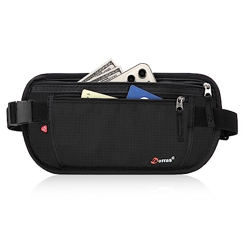 Money Belt with RFID Blocking Security Slim Travel Wallet