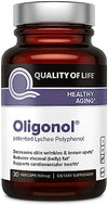 Quality of Life - مكمل ممتاز لمكافحة الشيخوخة - يعزز صحة القلب والأوعية الدموية، الدورة الدموية والشباب - Oligonol - يحتوي على مضادات الأكسدة - مستخلص فاكهة ليتشي - ٣٠ كبسولة نباتية