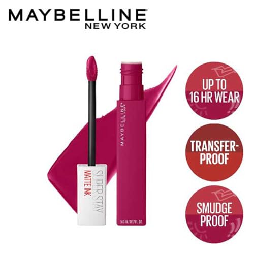 Maybelline SuperStay Matte Ink Liquid Lipstick - 120 Artist | 16H Wear, Transfer-Proof, Highly Pigmented