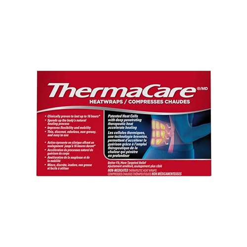 ThermaCare Lower Back & Hip HeatWraps - Therapy for Pain Relief, S/XL Size, 6 Count