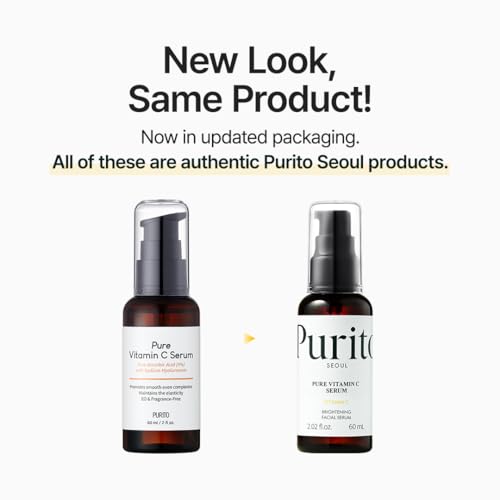 PURITO Pure Vitamin C Serum – Brightening & Hydrating Serum for Radiant Skin – 1.7 Fl Oz