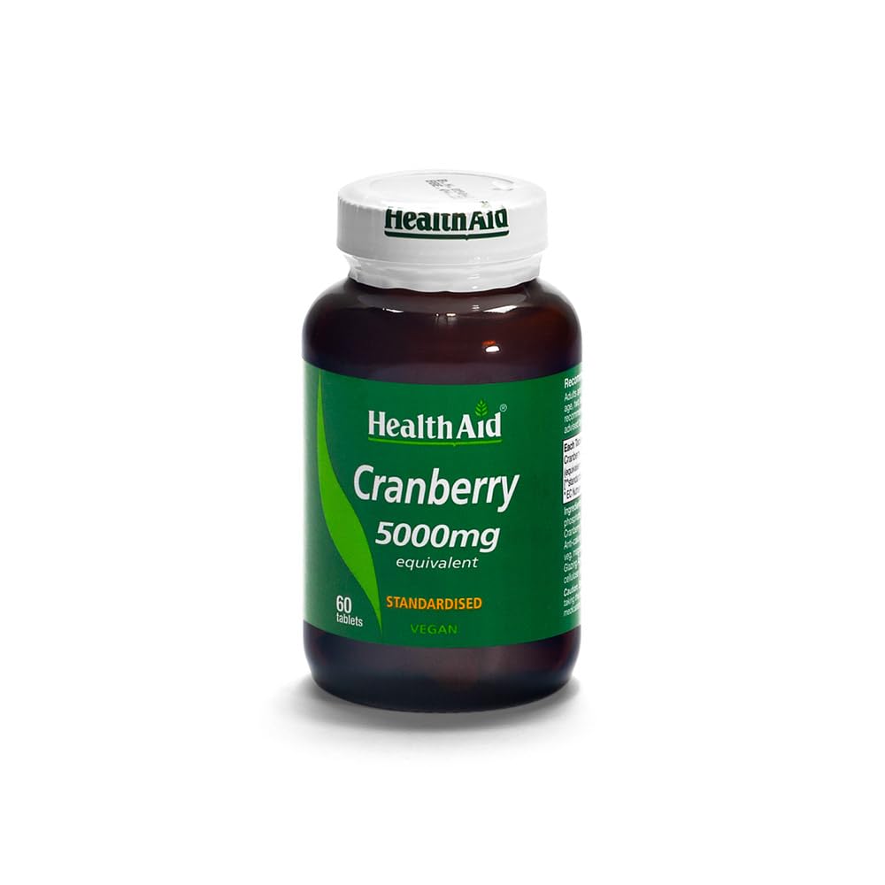 Health Aid Cranberry 5000 mg - Standardized Support for Urinary Tract Health (60 Tablets)