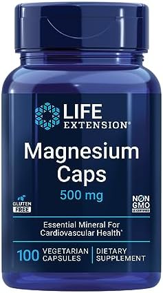 Life Extension Magnesium Vegetarian Capsules (500mg, 100 Pieces)