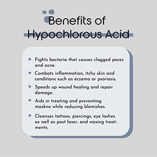 e11ement Hypochlorous Acid Cleanser for Adult and Teenage Acne & Eczema – Tattoo, Piercing & Post Procedure Aftercare – Post Workout Skin - Daily Toner, Dry Eye and Lash Spray (Medium 4 oz.)