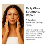 Organic Moroccan Argan Oil 20ml - Pure Cold Pressed Hair & Skin Oil from Morocco