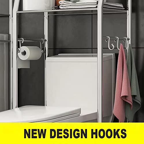 3-Tier Over-the-Toilet Storage Rack - Bathroom Space Saver Shelf Organizer