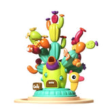 Rainbow Stacking Cactus Toy - 59 Piece Montessori Learning Game for Toddlers (Ages 3+) 