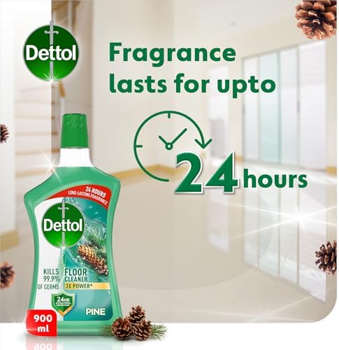 Dettol Pine Antibacterial Power Floor Cleaner (900ml) - 3x Cleaning Power