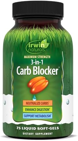 Irwin Naturals 3-in-1 Carb Blocker: Maximum Strength for Weight Management