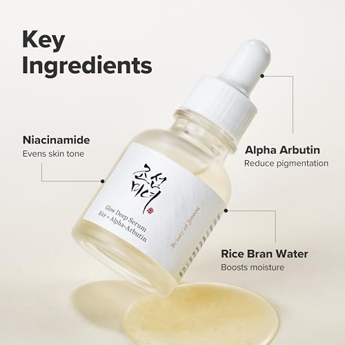Beauty Of Joseon Glowing Rice Serum + Alpha Arbutin – Brightening & Hydrating Serum for Radiant Skin – 30ml