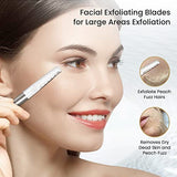 Dermaplaning Tool for Face Exfoliation - 20 Replaceable Blades, Facial Shaver & Eyebrow Razor for Peach Fuzz Removal