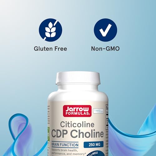 Jarrow Formulas Citicoline CDP Choline 250mg - 60 Capsules - Brain Health Supplement
