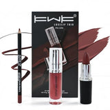 Triple Performance Lip Kit in Warm Dark Brown - Includes Liner, Matte Lipstick and Liquid Gloss - High Hold Formula and Superior Quality for a Sleek Look