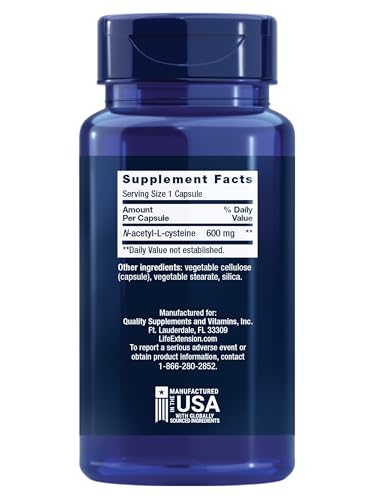 N-Acetyl-L-Cysteine (NAC) 600 mg - Antioxidant Support (60 Veggie Caps)