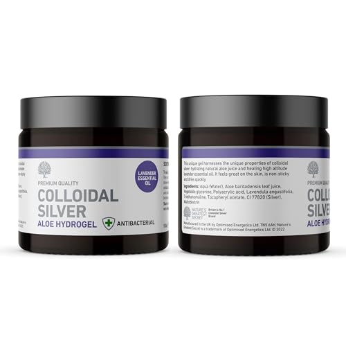 Nature's Greatest Secret Premium Antibacterial Colloidal Silver Aloe Vera Hydrogel with Lavender - 100g