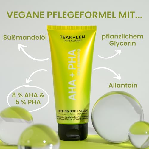 Jean & Len Vegan Body Serum with 8% AHA & 5% PHA Exfoliator