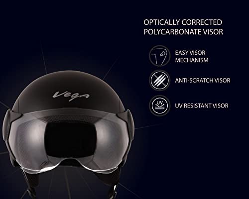 Vega Atom Premium Motorcycle Helmet - Lightweight Safety for Riders
