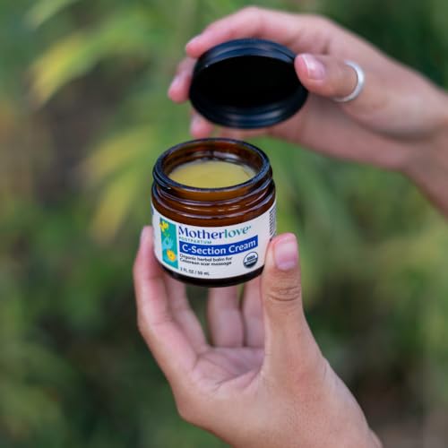 Motherlove Organic C-Section Scar Balm - Herbal Massage Cream (2 oz)