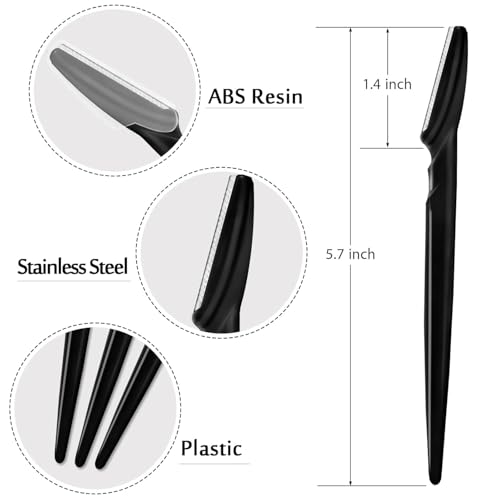 YelaJoy 12 Pcs Eyebrow Razors | Multipurpose Face Razors for Peach Fuzz Removal & Exfoliating Dermaplaning