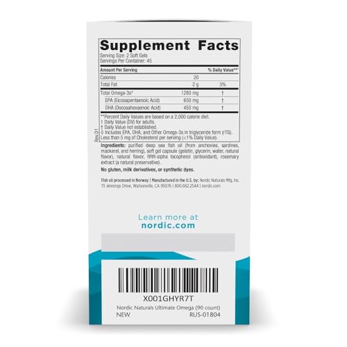 Nordic Naturals Ultimate Omega, Lemon - 90 Soft Gels (1280mg Omega-3)