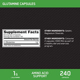 Optimum Nutrition Glutamine Capsules 1000mg - 240 Count for Muscle Recovery