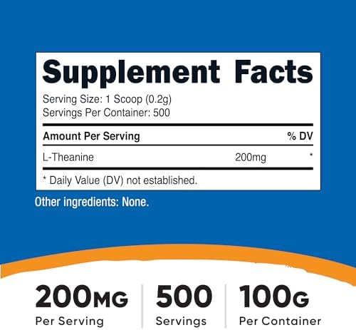 Nutricost L-Theanine 3.6 oz: Calm & Focus Support