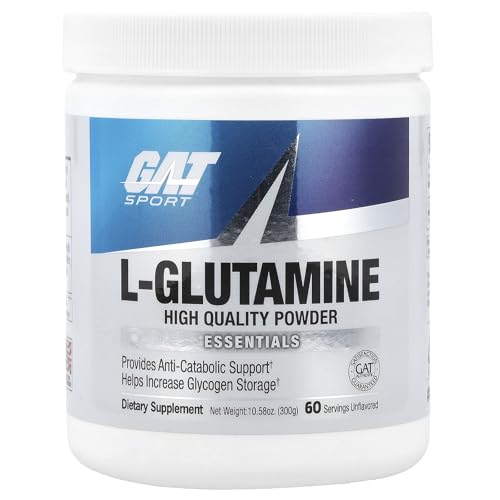 GAT Sport L-Glutamine Powder - Unflavored, 10.58 oz (300g)