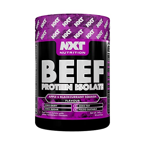 NXT Nutrition Beef Protein Isolate 540g Apple & Blackcurrant - High Protein Dairy-Free