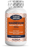 Oladole Natural Magnesium Glycinate Chelate Supplement - 200mg per Capsule with Organic Vegetables for Sleep, Calm & Stress Relief - 120 Capsules